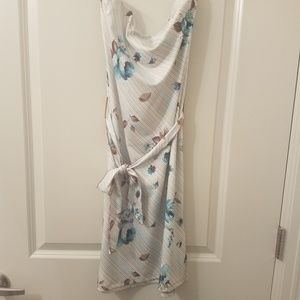 Stripped Floral tube top dress